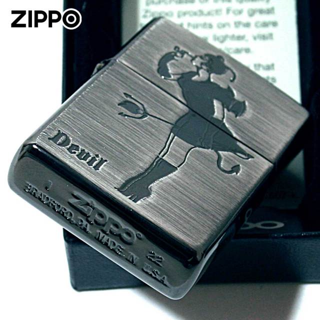Zippo ジッポー ガール エンジェル デビル Girl Devil 両面加工