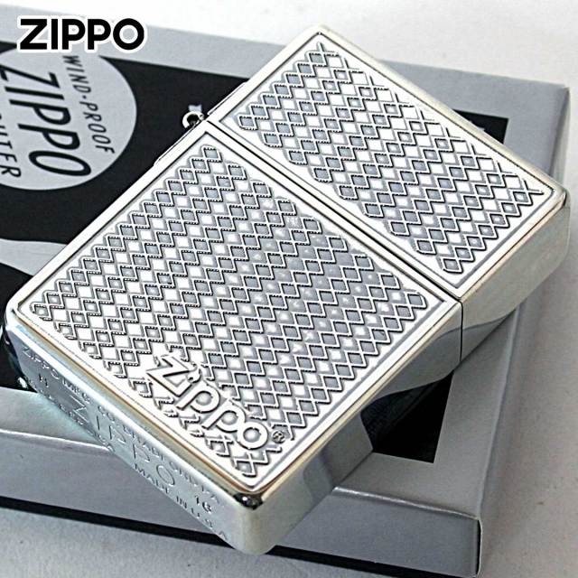 Zippo ジッポー 1935レプリカ グリルメッシュ シルバーいぶし 両面加工