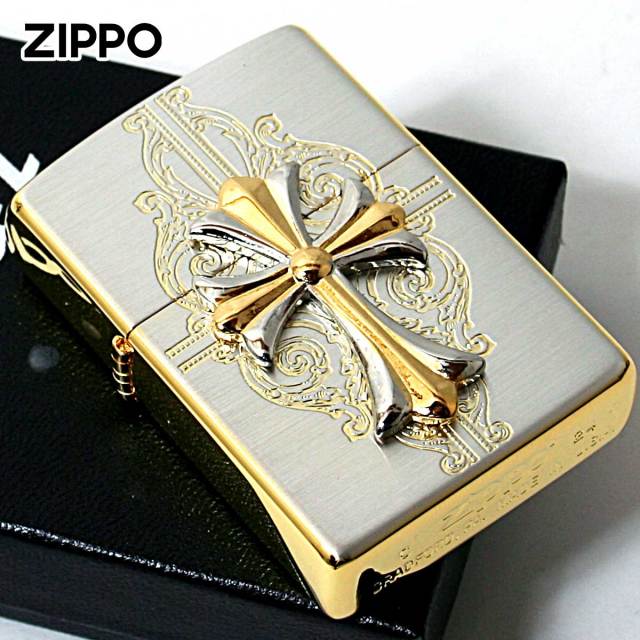 Zippo ジッポー クロス 十字架 Cross クロスコンビメタル サテン