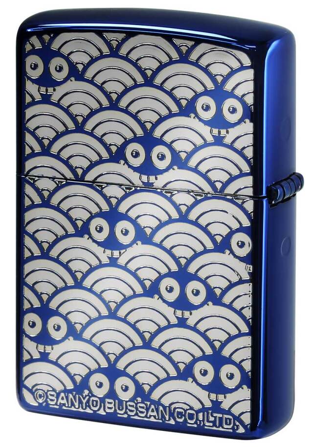 Zippo ジッポー 海物語 Sea Story クジラッキー ブルー シルバー B柄