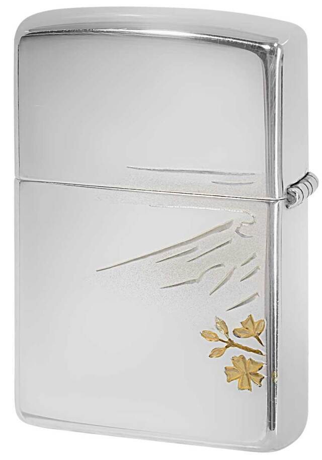 Zippo ジッポー スターリングシルバー 純銀 No.15 桜富士｜Zippo専門店