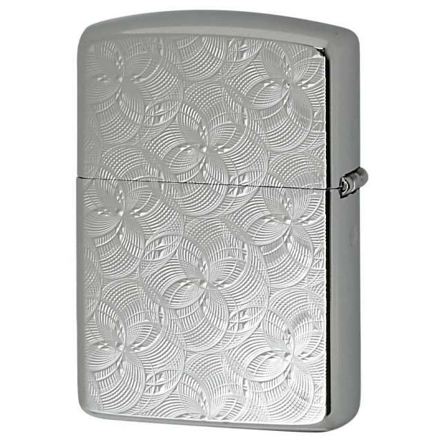 Zippo ジッポー アーマー グリッター 両面加工 ホワイトニッケル ARMOR