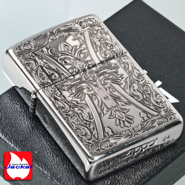 zippo(ジッポーライター) クロスシリーズ ニッケルイブシ エッチング