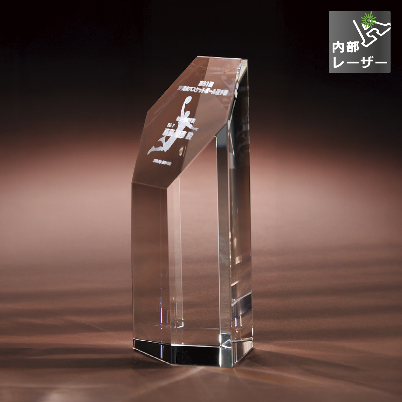クリスタルトロフィー 内部レーザー彫刻 VOT.200 Eサイズ