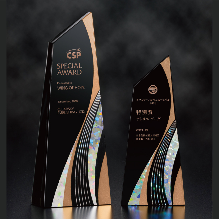 クリスタルトロフィー 蒔絵+フルカラー印刷 VOT.126 Aサイズ