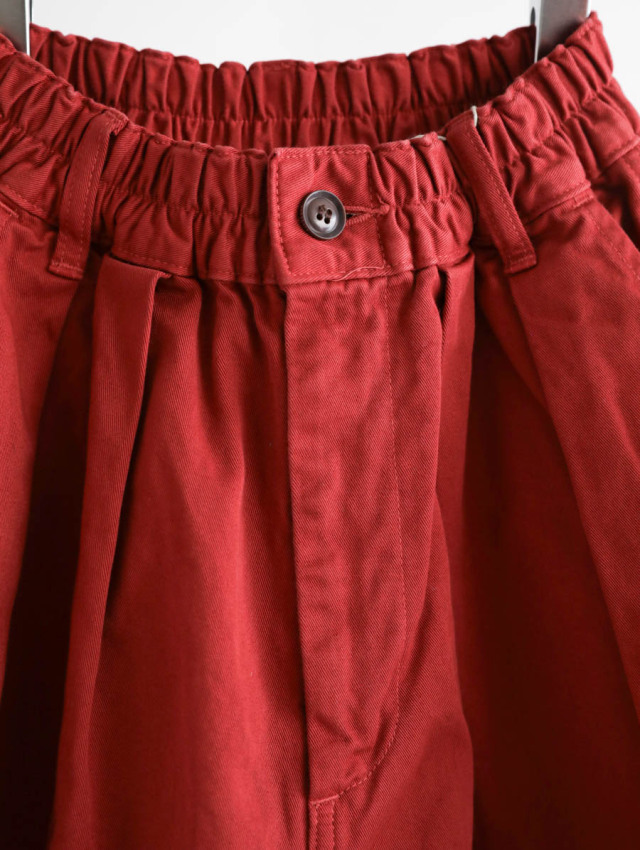 HARVESTY ハーベスティ｜チノサーカスパンツ（レッド）