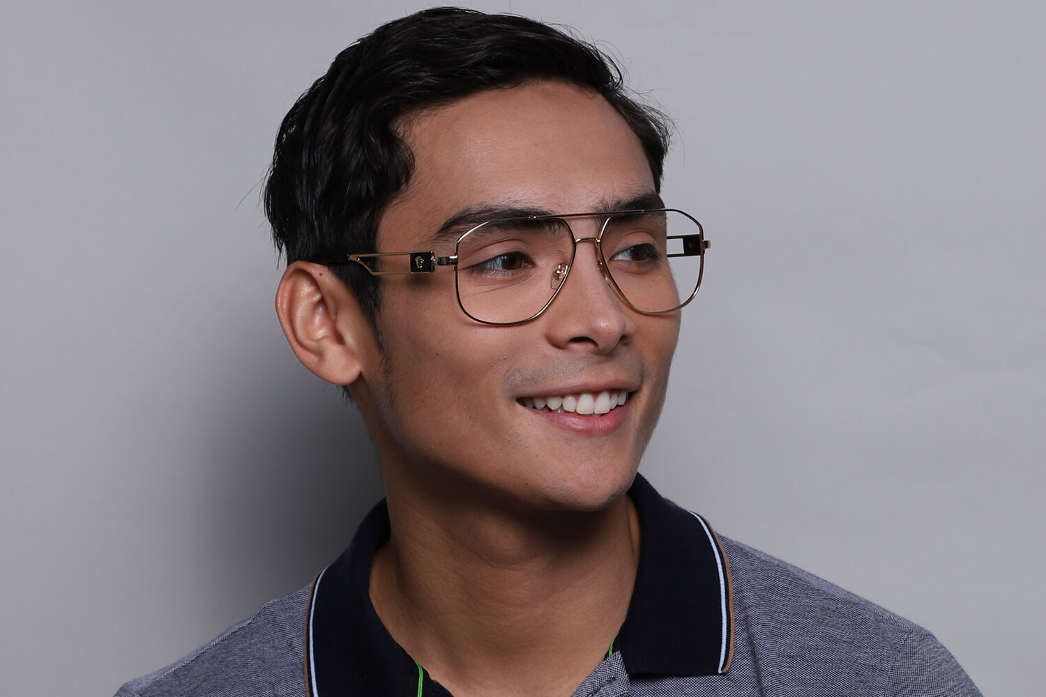 Versace VE1287 Asian Fit 1002 Gold Eyeglasses | SmartBuyGlasses US