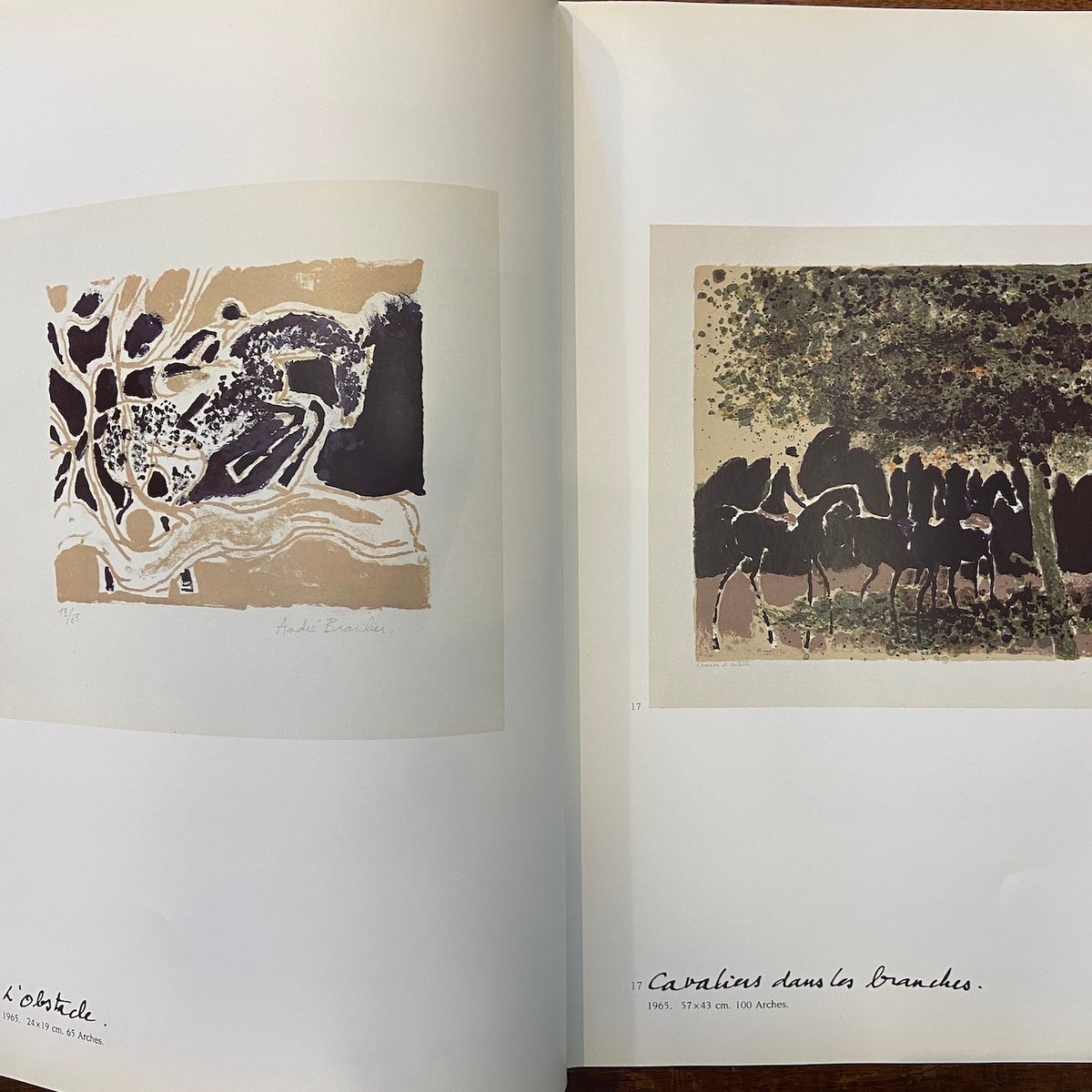 ANDRE BRASILIER：LITHOGRAPHS 1958-1991」 | Frobe