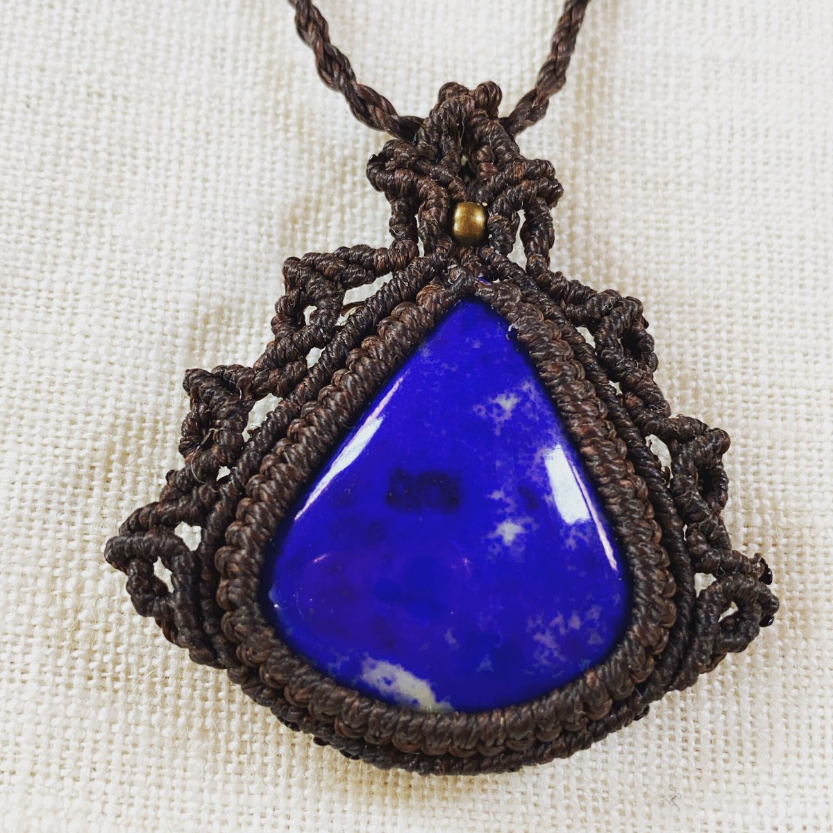送料無料】〜蒼宙（そら）〜ラピスラズリ・マクラメネックレス | Natupla