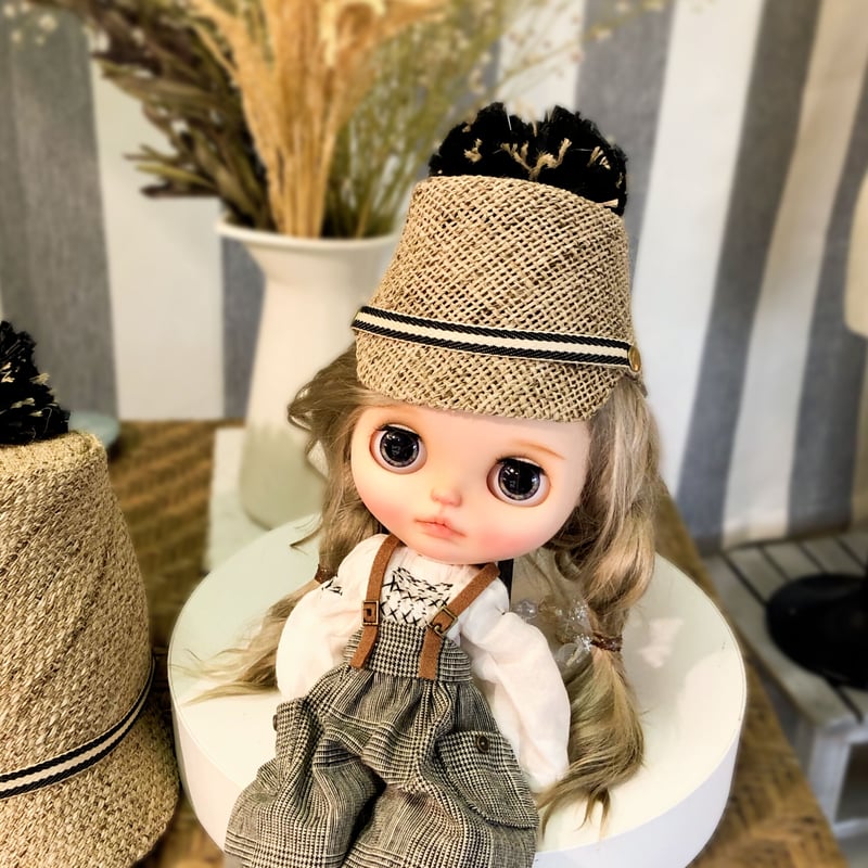 麦わらキャップ｜ドール用｜ポンポン オプションパーツ | kubomi
