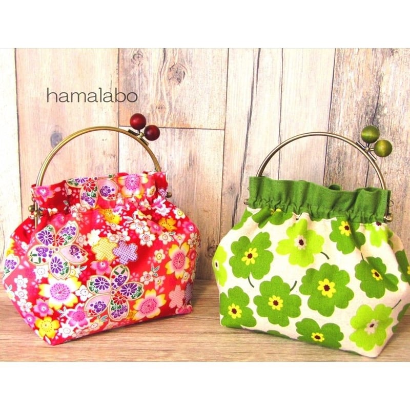 KT-2036】ベンリーがま口ポーチ(くしゅくしゅタイプ)の型紙＆レシピ