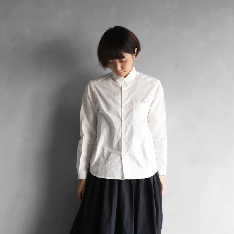 001Wオーガニックコットンシャツ（白）【ユニセックス】 | HUIS