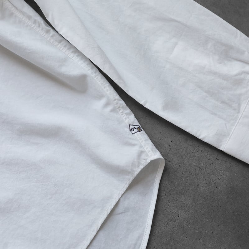 オーガニックコットンワイドブラウス（白）【レディス】U102 | HUIS