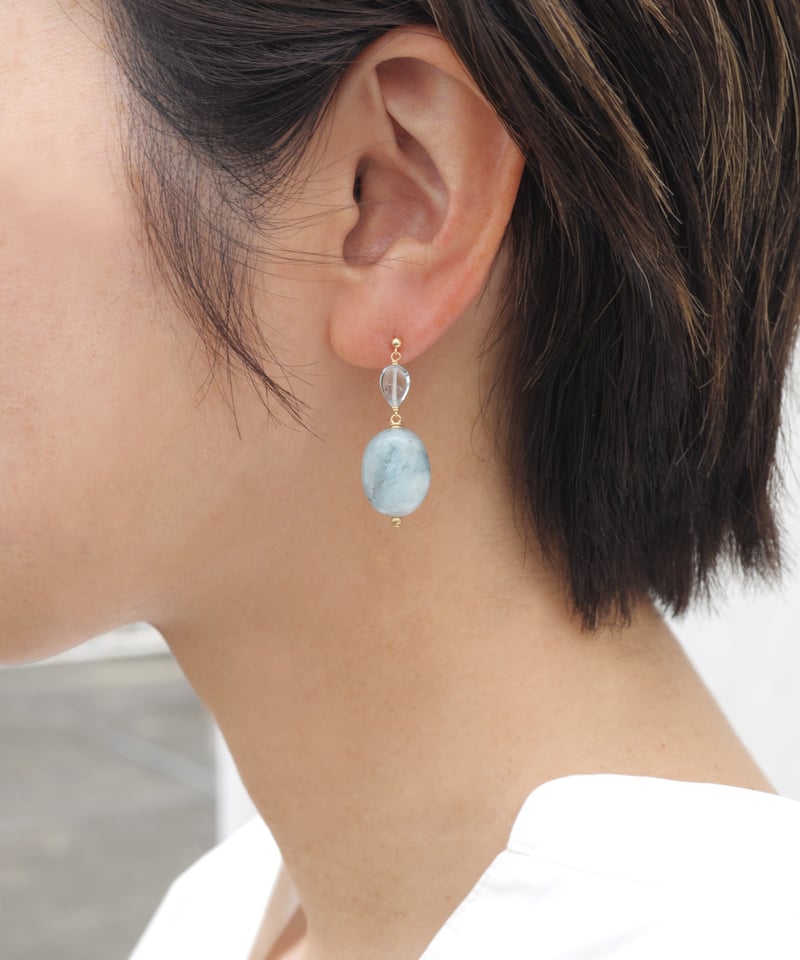 anq.】K10・K14GF アクアマリン、ブルートパーズ/カイヤナイト/ロード