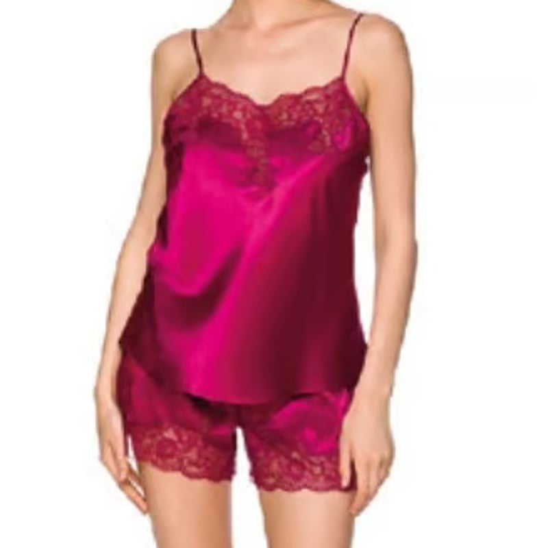 サテンキャミソール & フレアパンツ SET カラー/マゼンタピンク