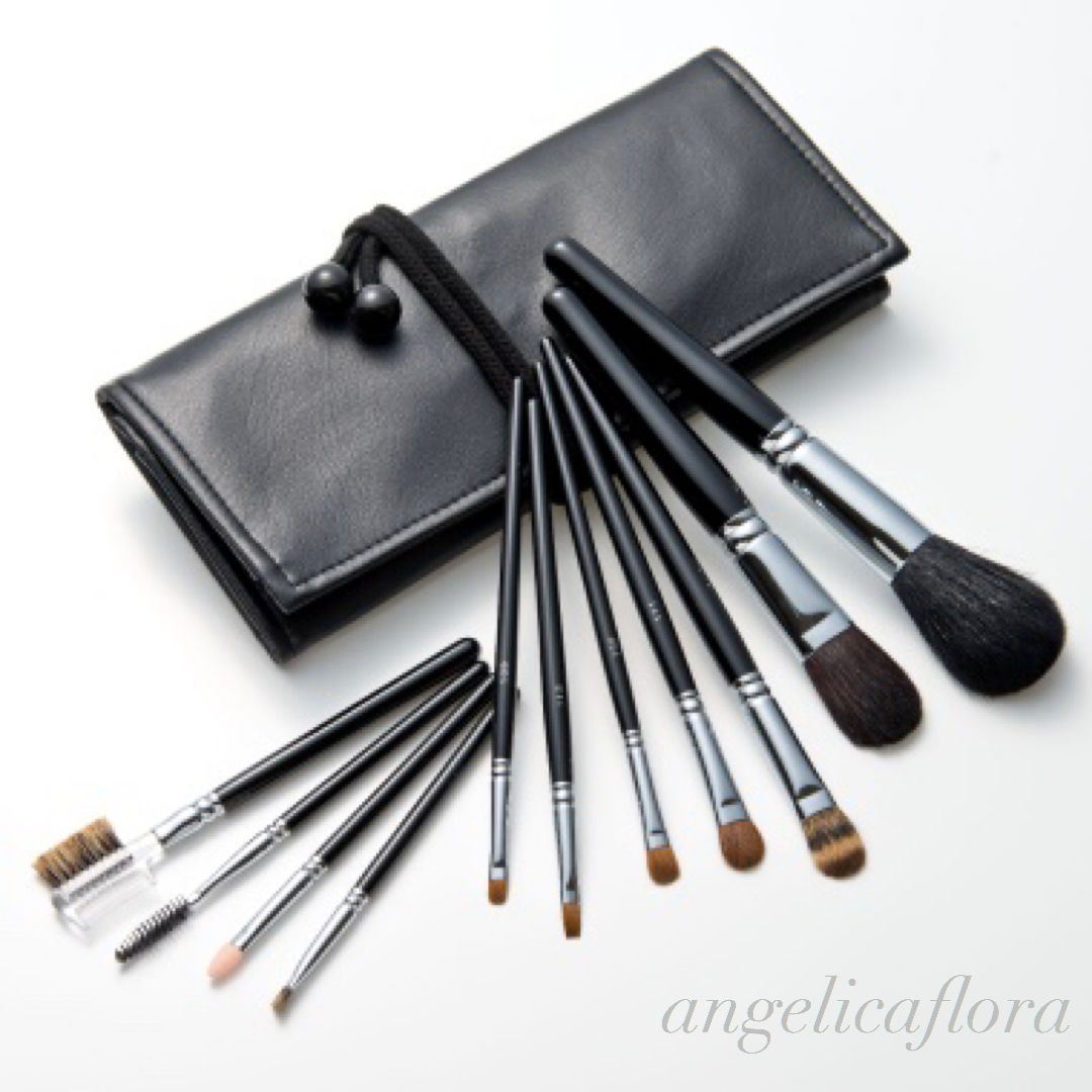 熊野筆メイクブラシセット/ショート（高級化粧筆）【952】 | angelica