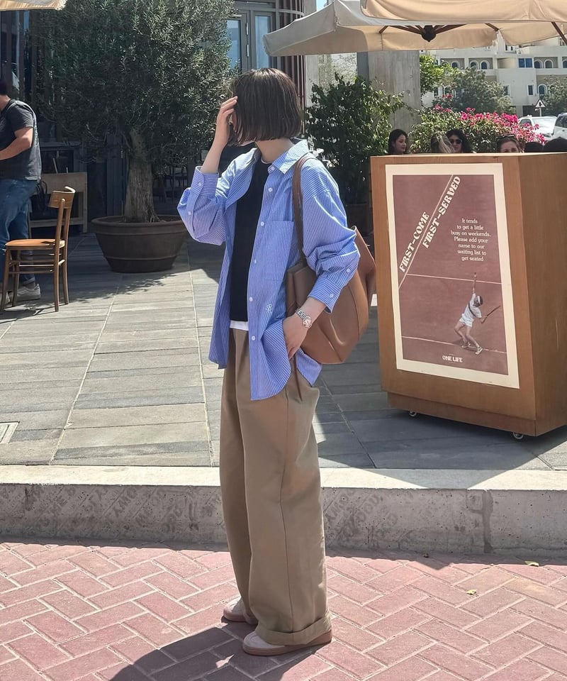 tuck wide chino pants/2color/2size | F A S H I R U