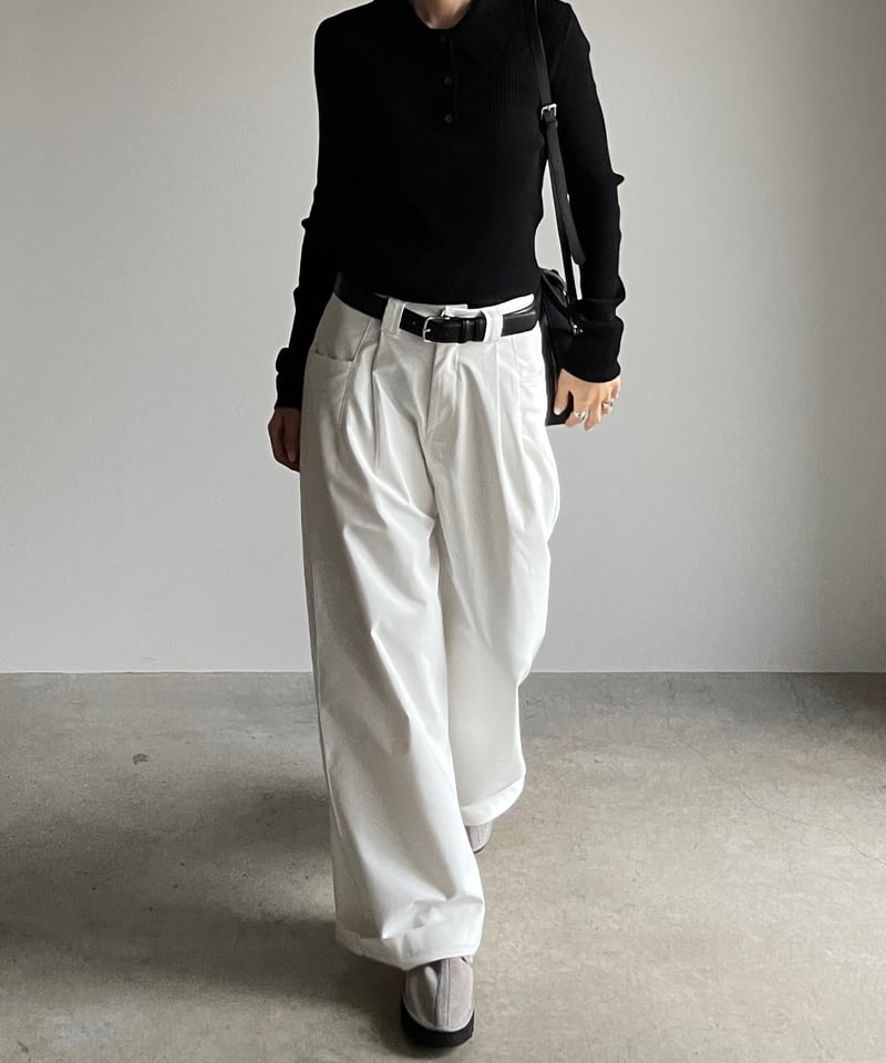 wide chino slacks/3size/3color | F A S H I R U