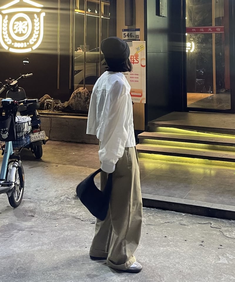 tuck wide chino pants/2color/2size | F A S H I R U