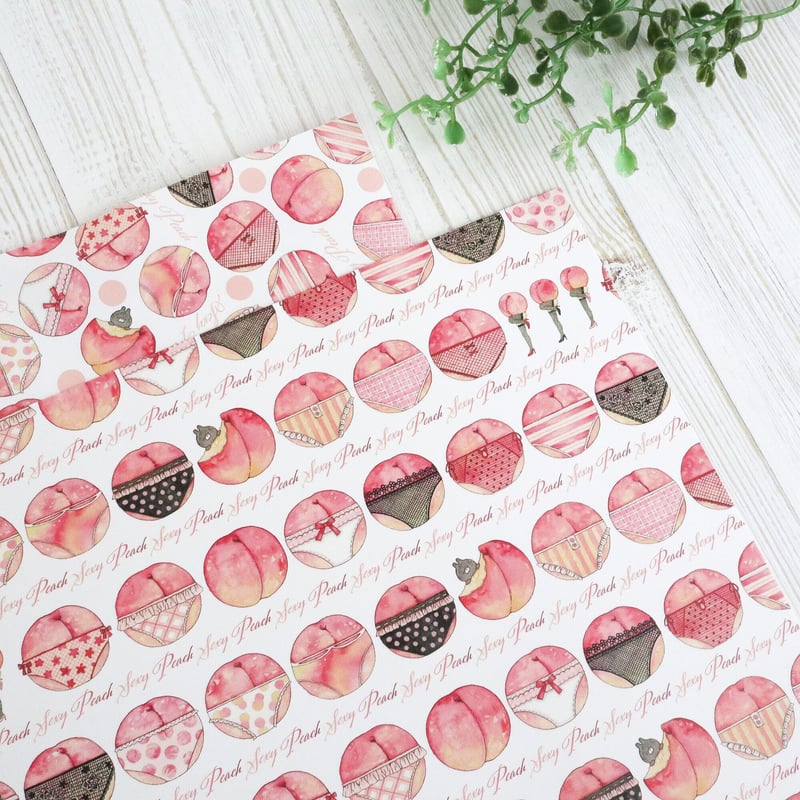 Sexy Pearch☆A4デザインペーパー | Atelier PONTA