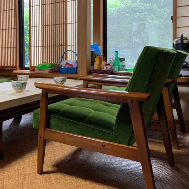 カリモク60 Kチェア1シーター モケットグリーン W36140QW | CLIA onlin