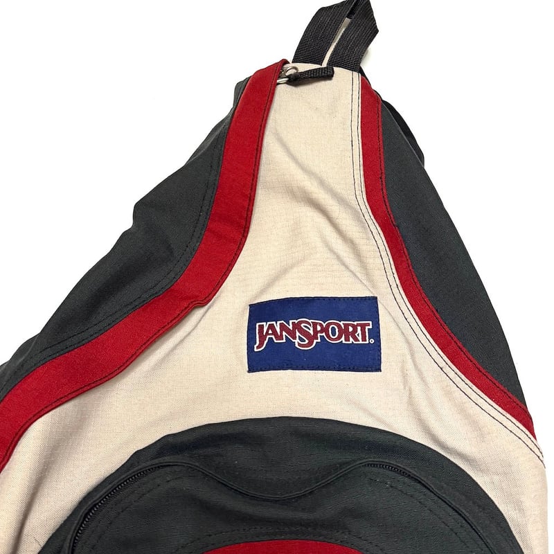 USED】90's-00's JANSPORT Sling backpack Gray×Re