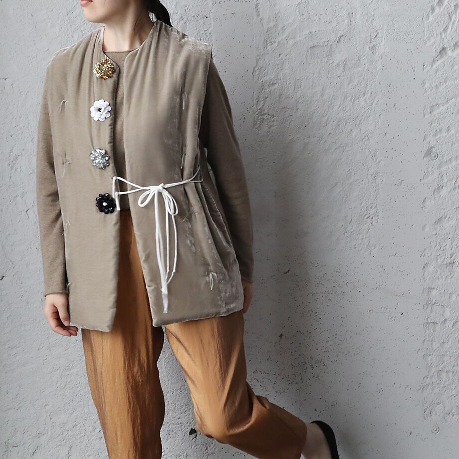 TOWAVASE La zabu vest jacket (gray) | nii-B | W