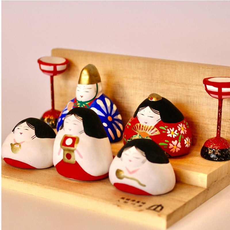 豆ひな五人揃い | 筑前津屋崎人形巧房ネットストア【公式】