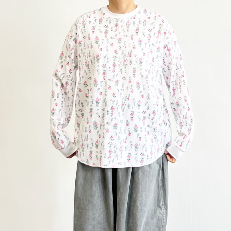 JEMORGAN x HARVESTY】FLOWER WAFFLE BIG PULLOVER