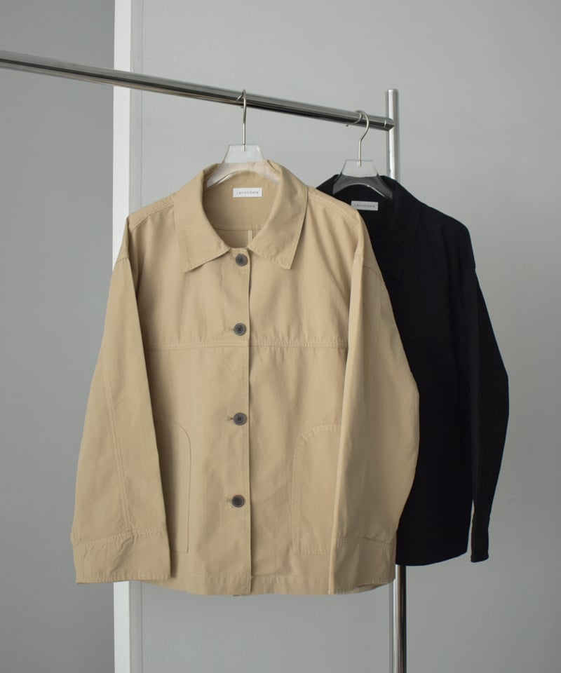 outer-02086 ステンカラー ショートコート ブラック | L a v i s h G