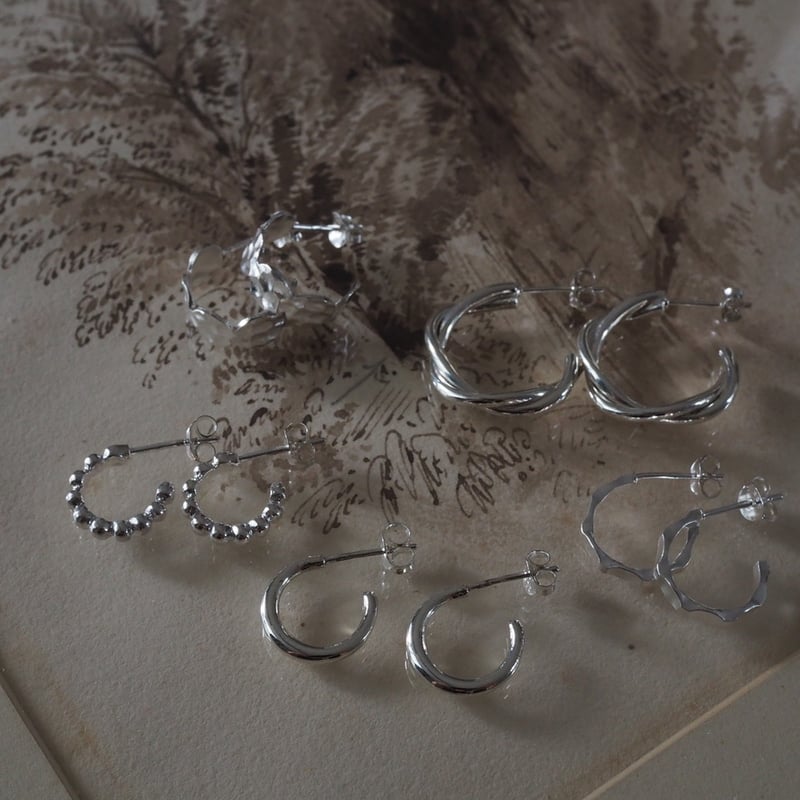silver925】なみなみハーフフープピアス | ALLEGROA