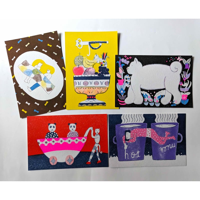 ひろせべに：ポストカードセットC（5種類x各1枚） | nowaki