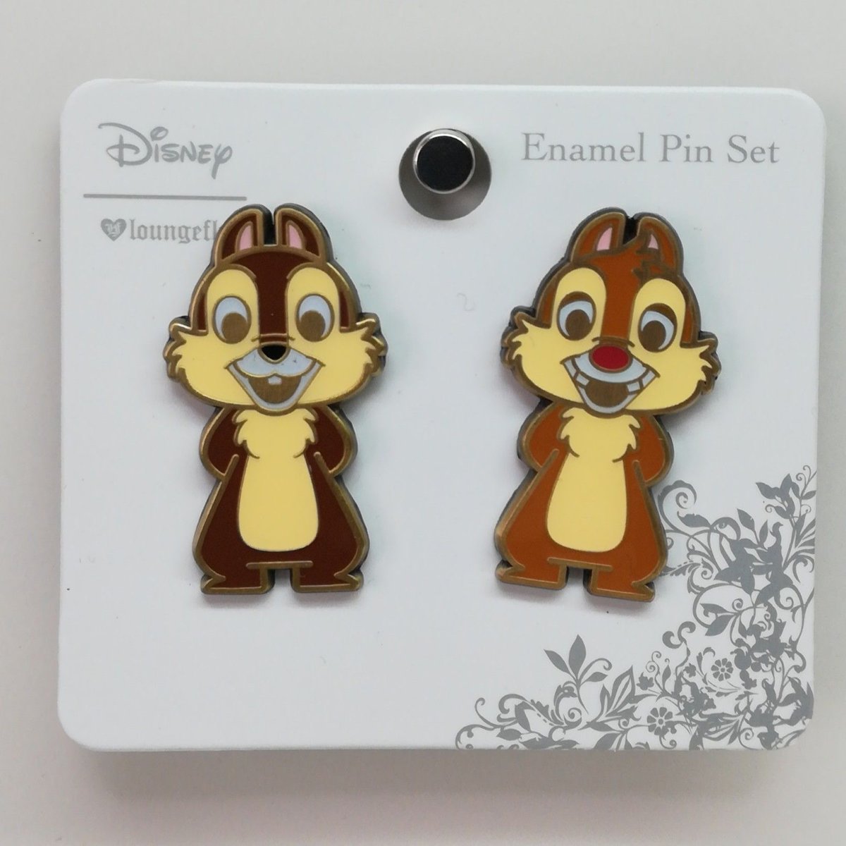 USA直輸入】DISNEY チップ デール エナメル ピン 2個セット ピンズ