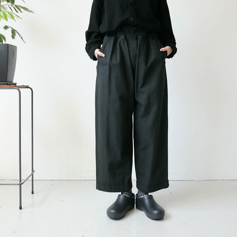 FIRMUM｜フィルマム｜強撚コットンサージパンツ｜RB_FR0603PF｜BLACK