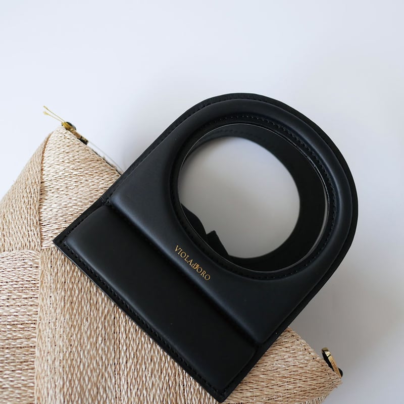 VIOLAd'ORO｜ヴィオラドーロ ｜アバカメッシュ 2WAYバケットバッグ｜V