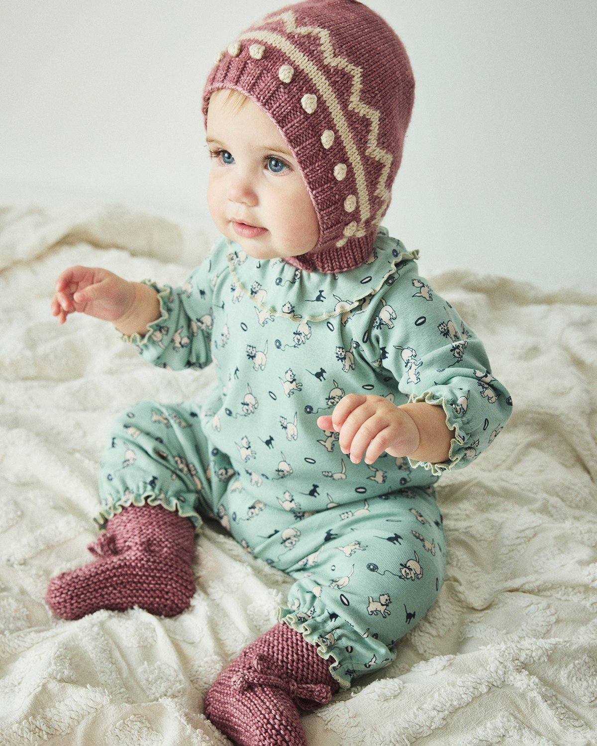ロンパース・カバーオール Misha & Puff 12-18m Pierrot Onesie