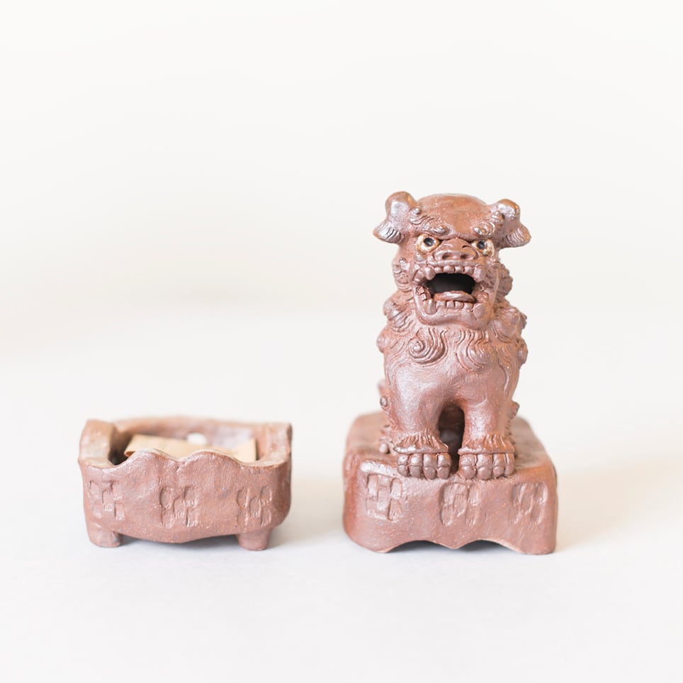 沖縄の陶器・やちむん】 シーサー陶房大海 シーサー香炉 | 沖縄の