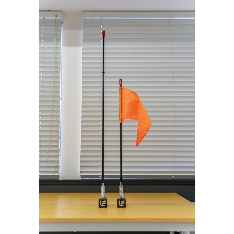 フラッグポール アンテナ ブラックポール 旗 スプリング付き 3フィート