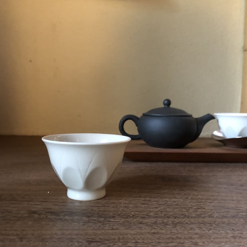 Masamitsu Kawai 白磁そぎ煎茶碗 or ぐい呑み | g's gallery