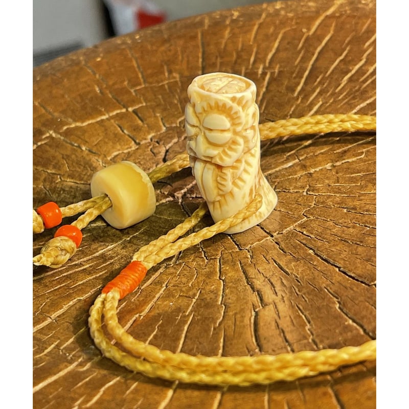 ボーンカービング鯨歯TIKI WL-367 | Ocean's Bone Carvings