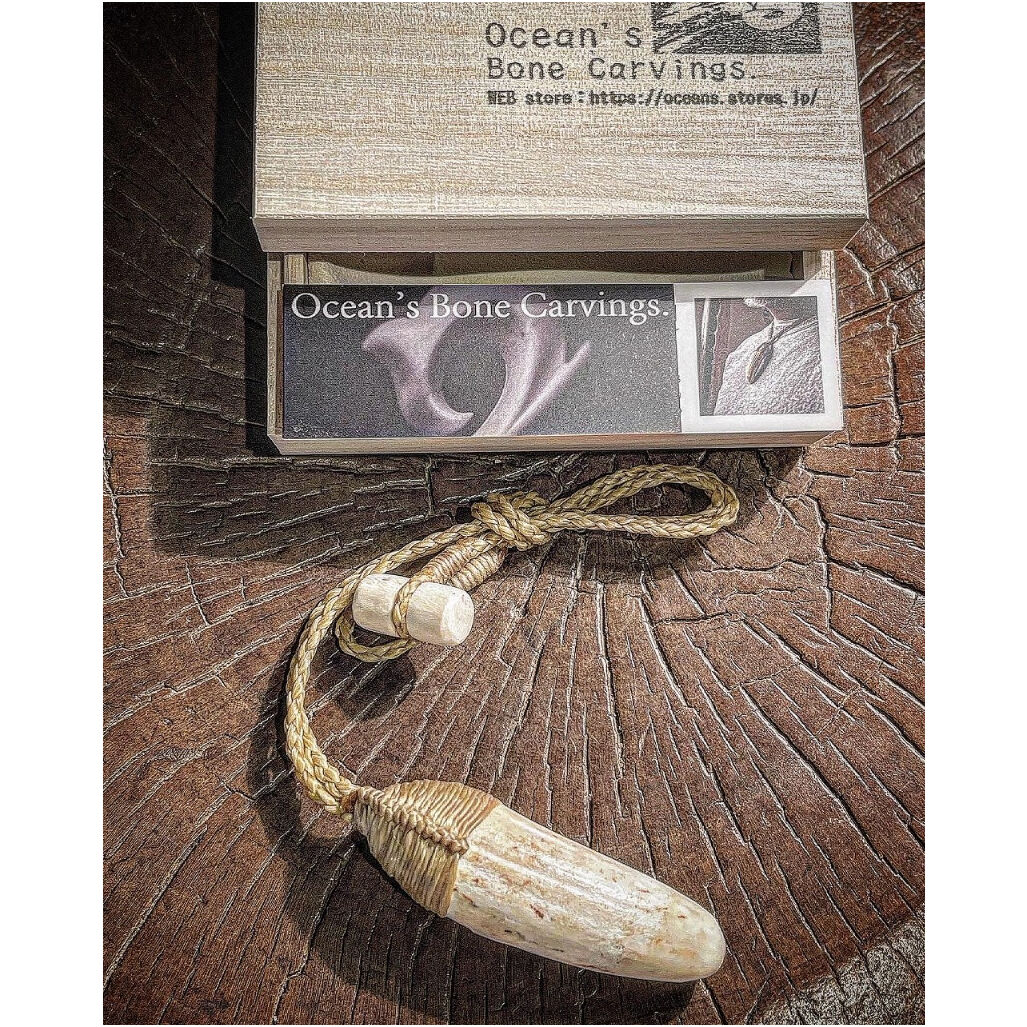 ボーンカービング鯨歯ネックレス WL-225 | Ocean's Bone Carvings