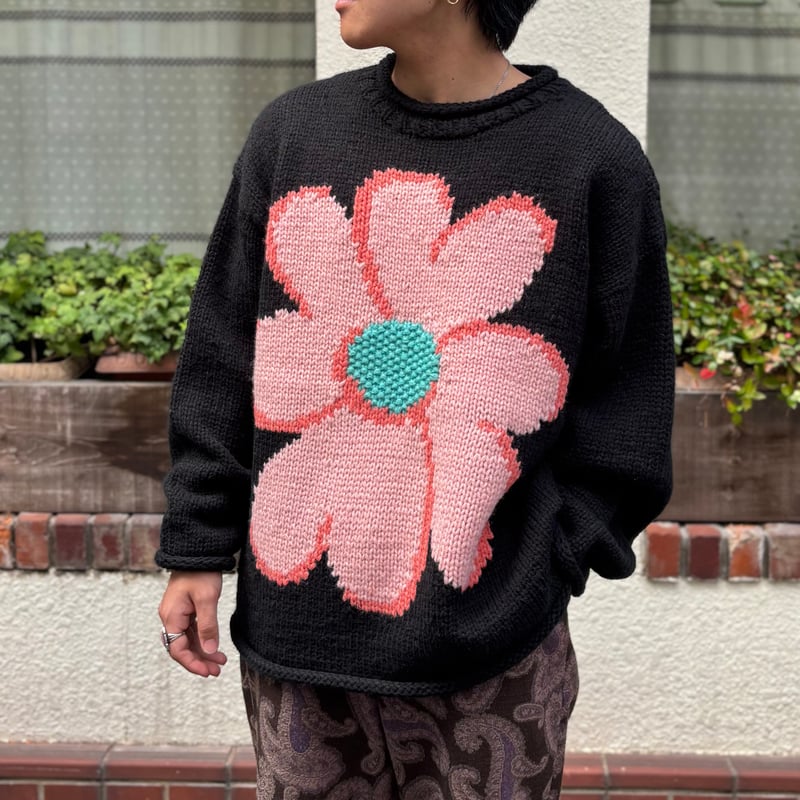 美品 Chah Chah FLOWER with LOVE HAND KNIT CC 