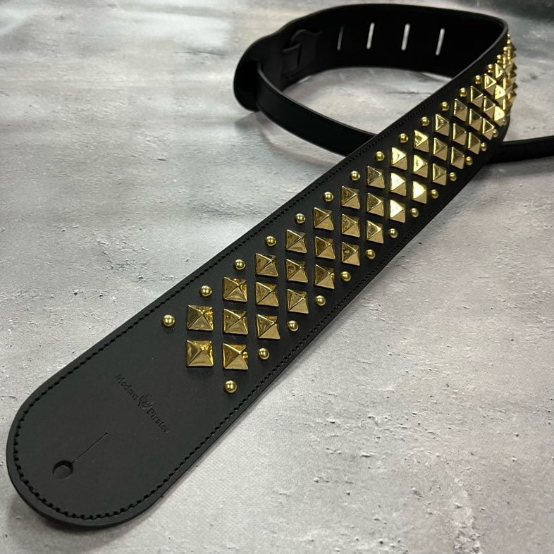 62mm Width Hard Leather Guitar Strap（Insert A