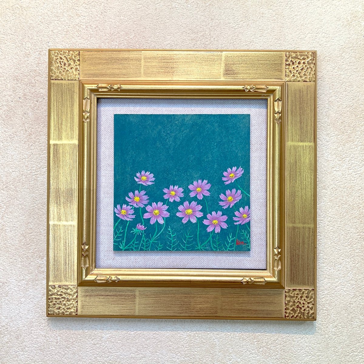 コスモス賛歌」板絵テンペラ画 | ようこそ！ アトリエ・ルネッサンス