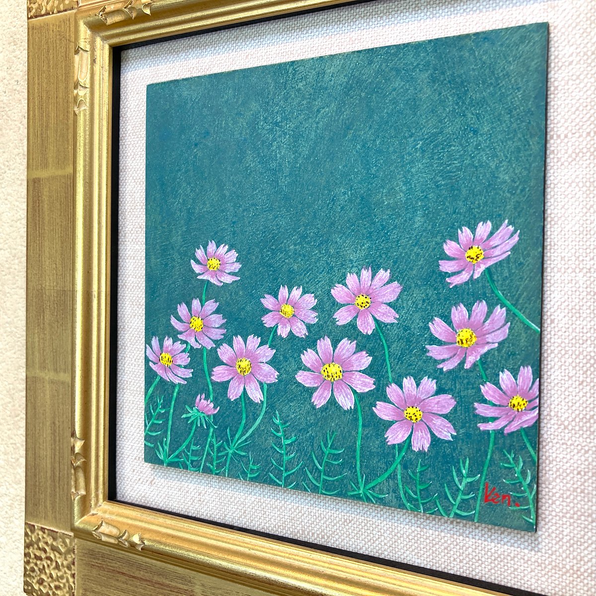 コスモス賛歌」板絵テンペラ画 | ようこそ！ アトリエ・ルネッサンス