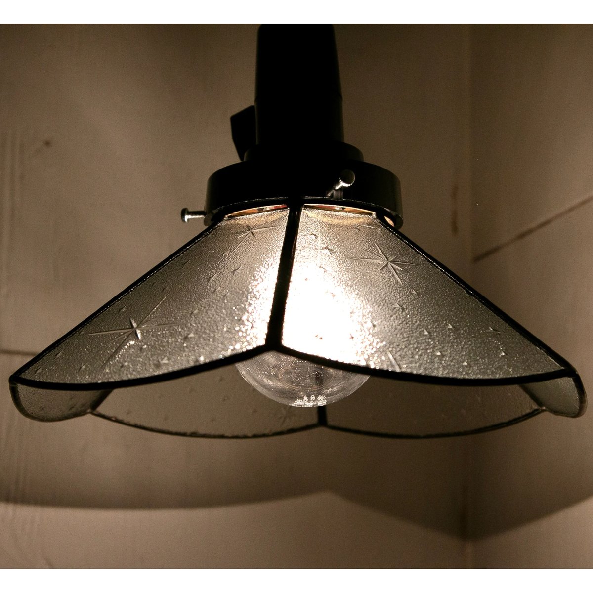 受注製作】昭和型ガラス「銀河」 六面 ﾍﾟﾝﾀﾞﾝﾄﾗﾝﾌﾟ | 旭 屋 ガ ラ ス 店