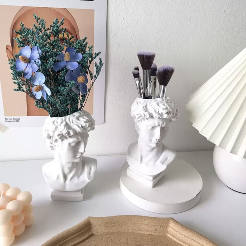 即納】#彫刻モチーフ ブラシスタンド ペン立て 花瓶 オブジェ | 70PARK