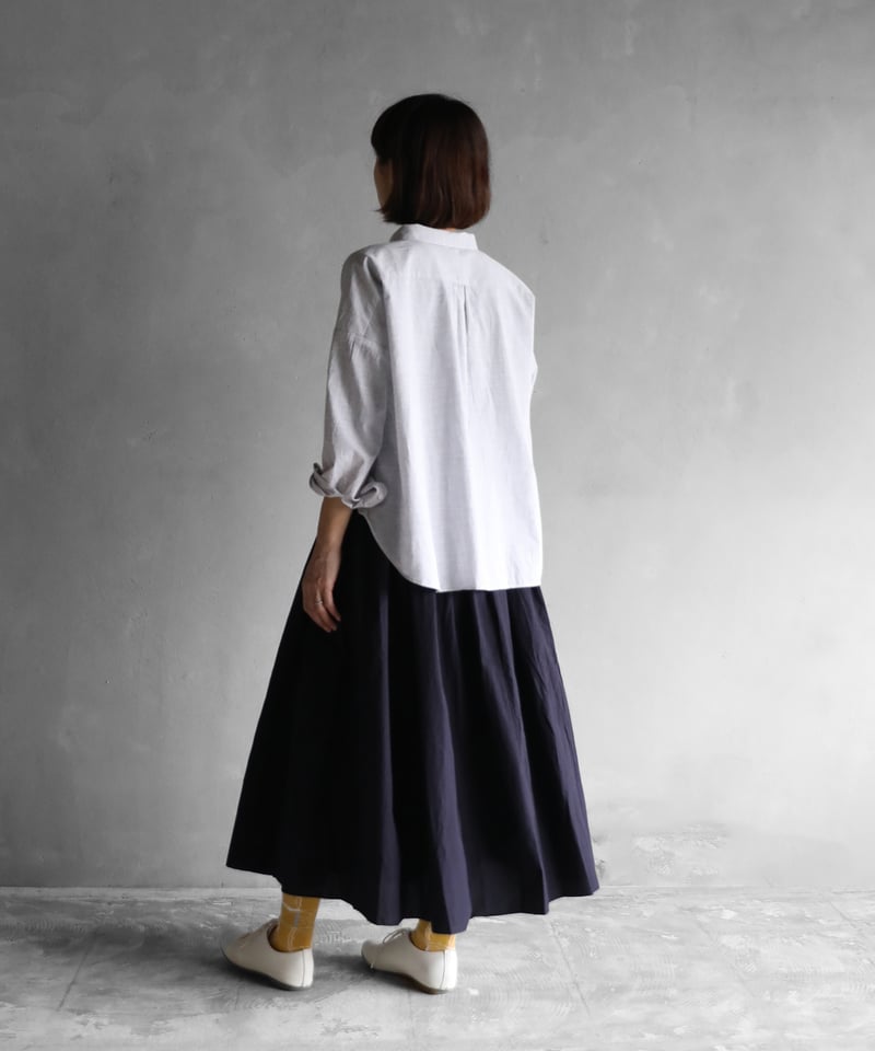 HUIS |コードレーンワイドブラウス（トップ糸グレー）【レディス】U102