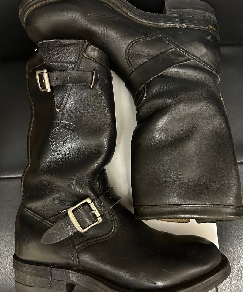 R&RナインティーズCHIPPEWA茶芯PT91エンジニア〉90年代U.S.A.製CHIPP