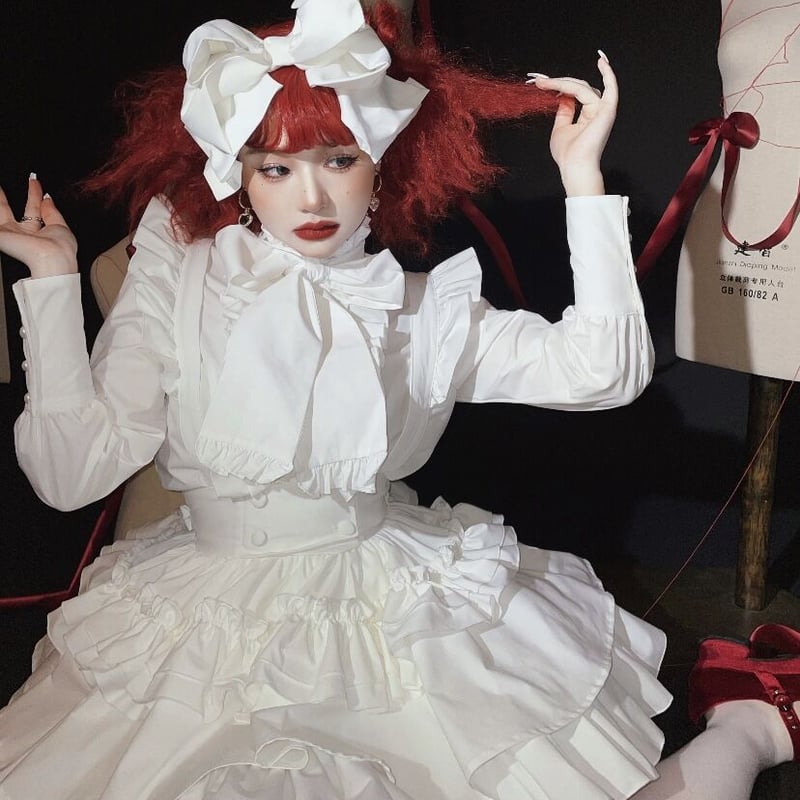 CATCOCOON】クラシカルドール長袖ブラウス＆スカート【4色】 | はれあめ